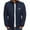 Navy, variant on Winter Warm Plus Size Jackets for Mens Fashion Solid Color Letter Printed Long Sleeved Zipper Pocket Hooded Stand Collar Casual Cotton Jacket 50% off Clearance!