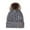 Dark Gray, variant on Fgnfyis Women's Knit Thicken Wool Solid Fashion Cap with Leather Label Winter Ear Protection Winter Hats for Women Pink