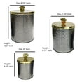 thumbnail image 2 of black nickel Embossed 3 Pc set Pet Canister with Golden Paw Handle, Dog Food Treat Canister / golden Lid, Carbon Steel Canister, Storage Container Jar with Tight Fitting Lids for Dog Biscuit Cookies, 2 of 4