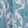 thumbnail image 4 of Designart 'Starfish Pattern of Blue ' Coastal Curtain Panel, 4 of 5