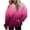 Hot Pink1, variant on Plus Size Womens Clothes Women's Winter Gradient Printed Plush Casual Long Sleeved Hooded Sweater