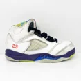 thumbnail image 1 of Ni - ke Ni - ke Boys Air Jordan 5 DB3026-100 White Basketball Shoes Sneakers Size 13.5C, 1 of 5