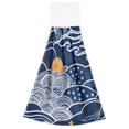 thumbnail image 7 of Yayeee Kitchen Hanging Hand Towels Set of 2 with Loop Bathroom Absorbent Tie Towel, Blue Night Sky, 7 of 7