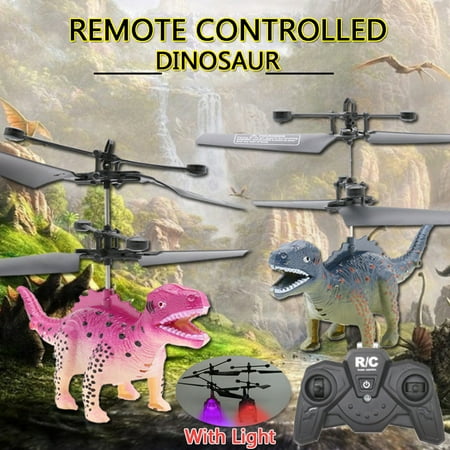 Flying Dinosaur - Remote Controlled Flying Dinosaur RC Drone Helicopter Sensor Aircraft Toy Gift for Kid Child 2 Colors