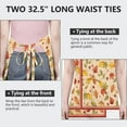 thumbnail image 6 of Autumn Fall Leaves Pattern Apron-Garden Aprons for Women with Pockets-Cotton Linen Waterproof Kitchen Cooking Gardening Aprons Adjustable for Kitchen,Cooking,BBQ and Salon 33"x27", 6 of 7