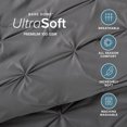 thumbnail image 3 of Bare Home Pintuck Down Alternative Comforter Set - 3-Pieces - All Seasons - Oversized King, Grey, 3 of 7
