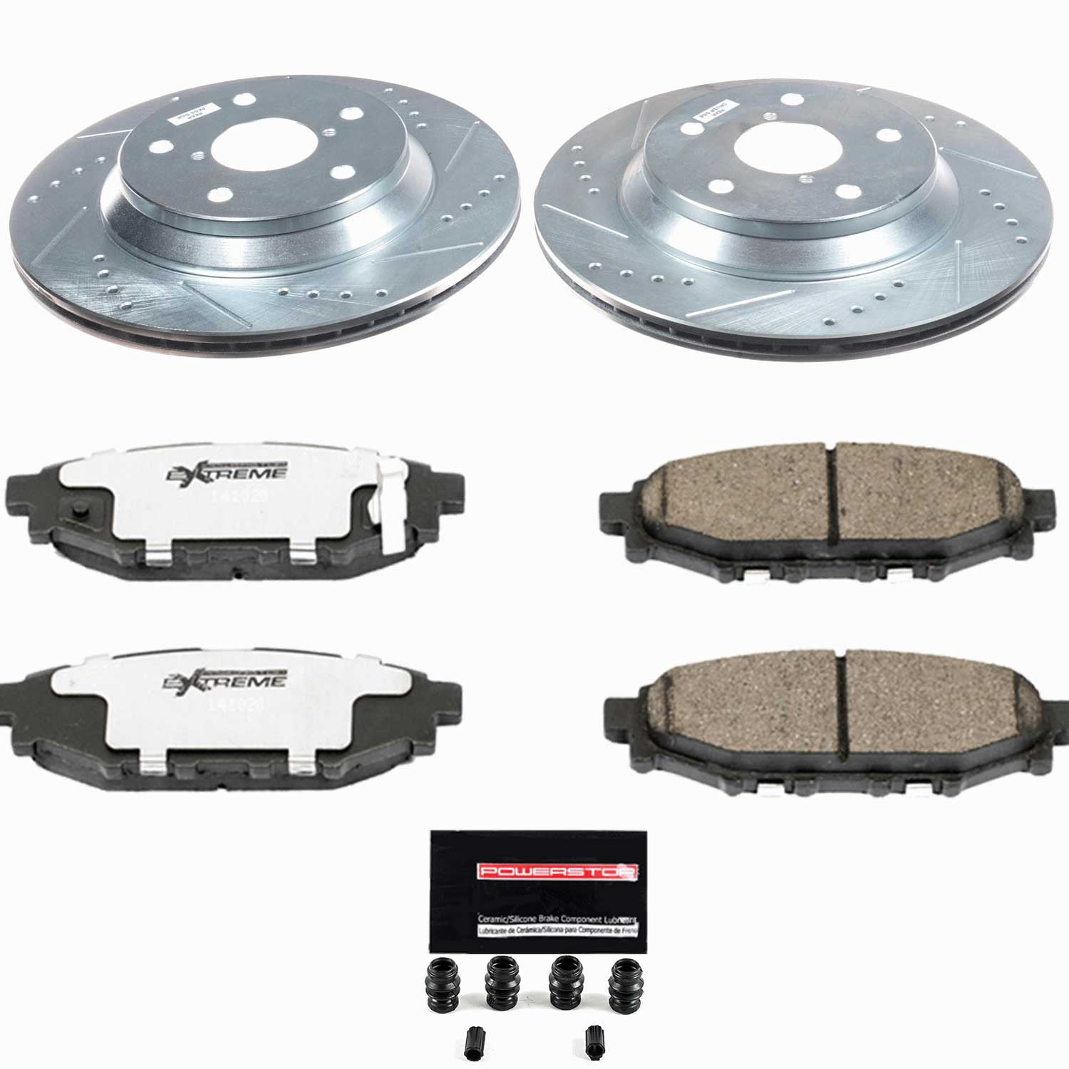 PowerStop Rear Z26 Street Warrior Brake Pad and Rotor Kit for Subaru Impreza 2024, K9304-26