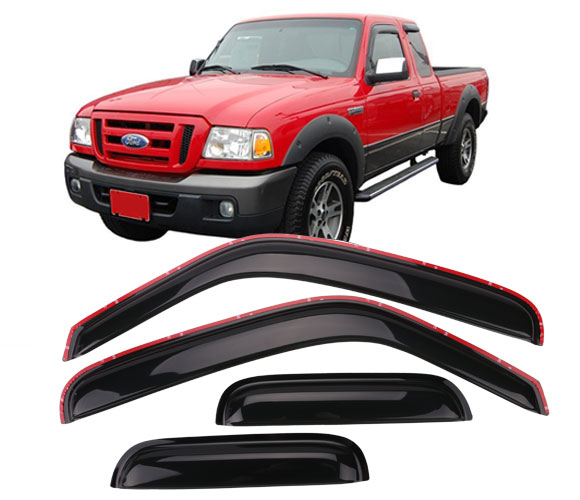 5pcs Out-Channel Visor Rain Guards Sunroof Combo Chrysler Sebring 2007-2010
