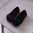 thumbnail image 5 of Dakaela Girls Mary Jane Dress Shoes Kids Suede Bowknot Princess Ballerina Flats School Wedding Party Uniform Loafers Black Size 6, 5 of 7