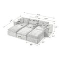 thumbnail image 6 of MAYEERTY Modern Modular Chenille Sofa, Dark Gray Cloud-Soft Sectional Couch for Living Room, 6 of 9