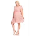 thumbnail image 2 of Women's Plus Size Lace Short Sleeve Party Midi Dress, 2 of 6