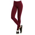 thumbnail image 1 of Polyester Spandex Womens Full Length Leggings, Wine, 1 of 1