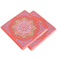 thumbnail image 2 of 40 hojas de servilletas pañuelo de papel patrón de Ramadán 4 capas de alta absorción para cena de fiesta rojo + patrón colorido, 2 of 5