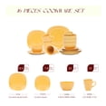 thumbnail image 5 of Stoneware Square 16pc Dinnerware Set, Matte Yellow, 5 of 7