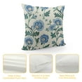 thumbnail image 4 of COMIO Blue Floral Block Print Pillow Covers Light Blue Green Chinoiserie Flowers Birds Monsoon Decorative Pillows Outdoor Farmhouse Cushion Case Pillowcase for Sofa Bed Room Decor, 4 of 5