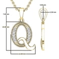 thumbnail image 4 of Dazzlingrock Collection 0.10 Carat (ctw) Round Diamond Fancy Letter 'Q' Initial Pendant 1/10 CT, 10K Yellow Gold, 4 of 6