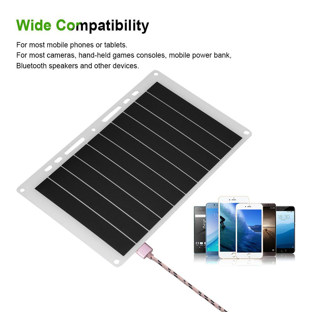 WALFRONT Portable 10W 2000mAh USB Solar Panel Mobile Power Charger Outdoor Charging Board for