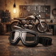 thumbnail image 2 of Sokhug Motorcycle Riding Mirror Style Helmet Eyepiece, Retro Windproof Goggles, Visor Accessory for Cruiser Helmets, 2 of 5