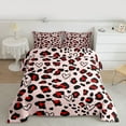 thumbnail image 2 of jejeloiu Leopard Print Texture Bedding Comforter Set,Modern Abstract Geometric Twin Comforter Sets,Pink Cheetah Print Bedding Set For Girl,Microfiber Bedroom Decor Reversible,2 Pieces, 2 of 8