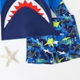 thumbnail image 6 of Boys 2 Piece Rash Guard Swimsuits Kids Long Sleeve Swimwear Sets Quick Dry Sun Protection Bathing Suits Blue, 7 Years, 6 of 7