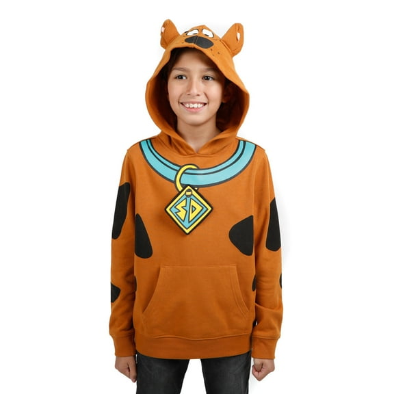 Scooby Doo Youth Boys Cartoon Character Cosplay Hoodie W/ 3D Ears