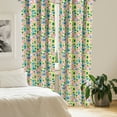 thumbnail image 2 of Ambesonne Geometric Curtains, Colorful Retro Shapes, Pair of 28"x84", Multicolor, 2 of 5