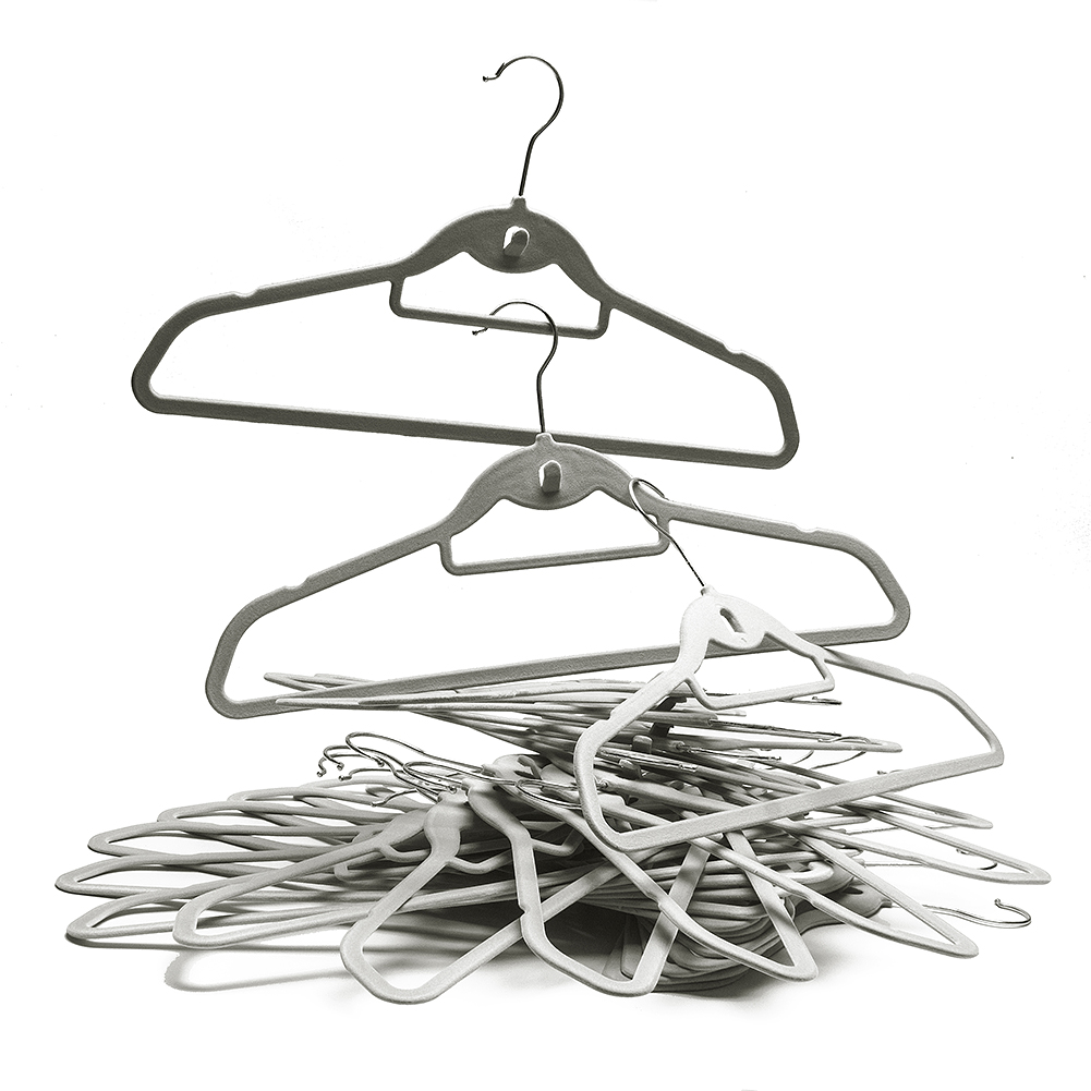 LOHAS Home 50Pack Velvet Cascade Hangers with 360° Swivel Chrome Hooks