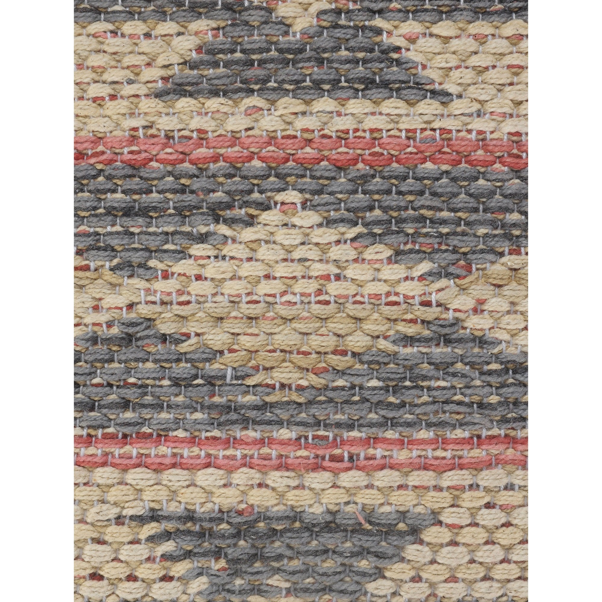 Laddha Home Designs Hand-Stitched Southwestern Cotton Throw Pillow Cover - 18" - Pink and Gray