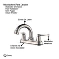 thumbnail image 3 of Llave Mezcladora Baño Lavabo Alfa  Cromado de Acero Inoxidable Manerales Rehilete, 3 of 4