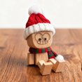thumbnail image 2 of Shaking Wooden Man Figurine with Swinging Legs, Handmade Natural Wood Desktop Decor for Stress Relief, Fun Christmas Novelty Gift, 2 of 7