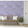 thumbnail image 5 of S4Sassy Removable Nature-Inspired Waterproof Wall Wrap, Finish Wallcover, Leafy Florals Contact Paper For Walls, Cabinets, Dresser, Self Adhesive Vinyl Wallpaper Roll - Purple (25"X 240"), 5 of 9