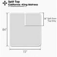 thumbnail image 4 of Cotton Metrics 600TC 100% Cotton Top Split Cal King Sheets Sets for Adjustable beds - 39" Split Top Cal-King Sheets - Split Head Bed Sheet Set Fits Upto 18" Deep Pocket Color White, 4 of 7