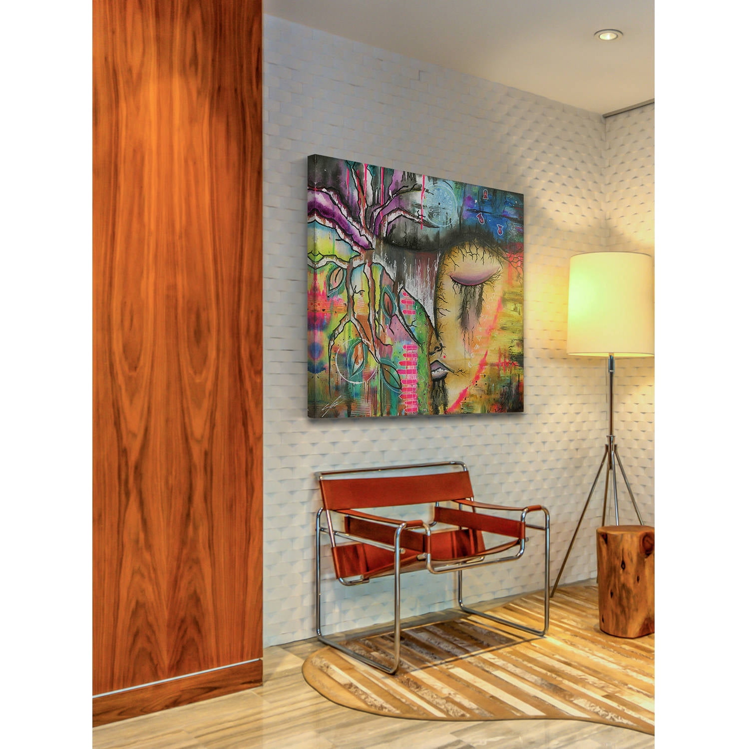 "Buddhist" Painting Print on Wrapped Canvas