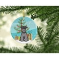thumbnail image 2 of Merry Christmas Tree Miniature Schanuzer Black Silver Ceramic Ornament, 2 of 3