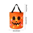 thumbnail image 2 of Light LED Up Halloween Trick or Treat Bucket Pumpkin Candy Large Bags, LED Light Halloween Candy Bags, Light Up Candy Bags Reusable Goody Bucket for Halloween Supplies Favors 1PC H, 2 of 2