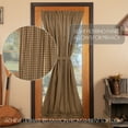 thumbnail image 3 of VHC Brands Rustic Cedar Green Plaid Cotton Ridge Curtains Rod Pocket Tie Back(s) Door Panel, 3 of 5