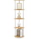 thumbnail image 1 of 5 Tier Corner Display Rack Multipurpose Shelving Unit, Dark Cherry/Black, 1 of 10