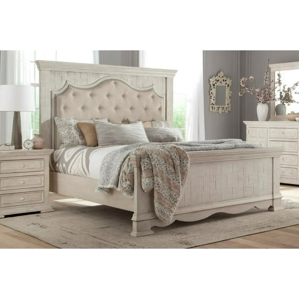 1Pc Beautiful Modern King Size Bed High Upholstery Headboard Wooden