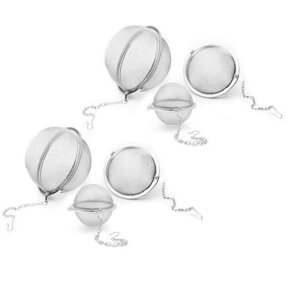 Goxteam Stainless Steel Mesh Tea Ball, Extra Fine Mesh Tea Infuser For Loose Leaf Tea, Tea Strainers Tea Infuser Strainer Filters For Tea, 6 Piece, 3 Sizes