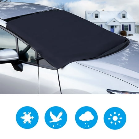 EEEKit Windshield Snow Cover for Car, Sun UV Protector Guard Tarp 83x50 inch Auto All-weather Fit for Most Vehicles Cars Trucks