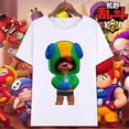 thumbnail image 4 of Camiseta con estampado de Brawl para niños, disfraz de Cosplay de estrellas de Anime, disfraz de Leon Spike, regalos de algodón para niños, camisetas casuales divertidas de verano para niños, 4 of 5