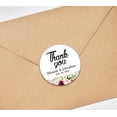 thumbnail image 3 of Darling Souvenir Round 45 Pieces Peony Floral Thank You Stickers Personalized Bride Groom Names And Date Envelope Seals-White, 3 of 4