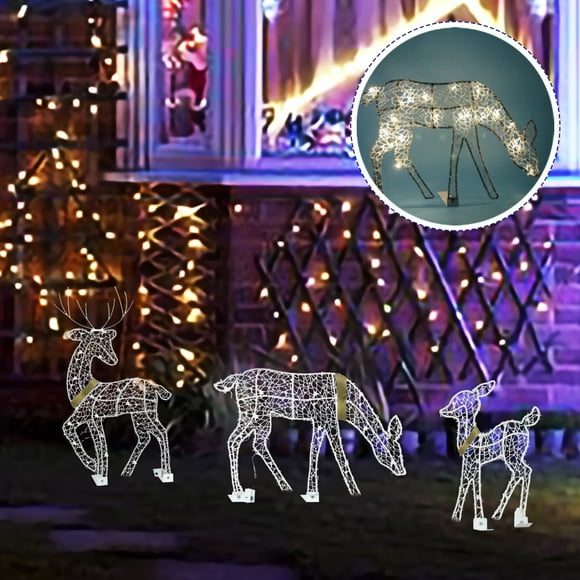 Light Up Deer Family