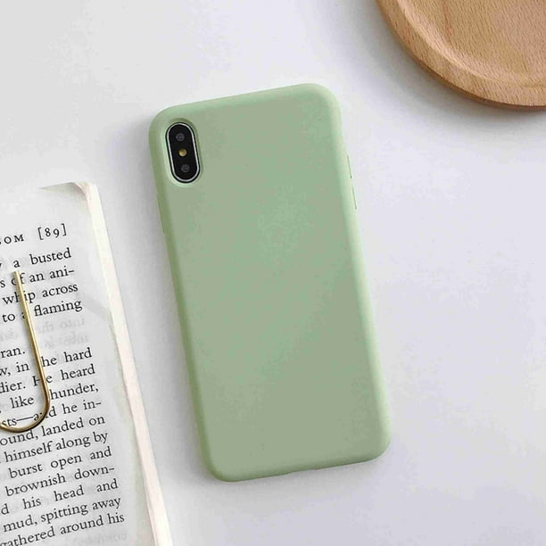 Liquid Silicone Gel Rubber Shockproof Shell Ultra Thin Slim Fit Soft 4 Side Full Protection Cover For Iphone Xr Matcha Green Walmart Com Walmart Com