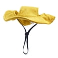 thumbnail image 2 of TISHITA Dog Hat Adjustable Drawstring Sun Protection for Small Medium Large Dogs Outdoor XS Yellow, 2 of 8