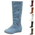 thumbnail image 2 of Women's Inner Height Sloping Heel Casual Boots With High Boots Fashion Boots, 2 of 8