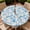 Blue Pink Floral, variant on Round Outdoor Tablecloth with Umbrella Hole and Zipper, Elastic Fitted Waterproof Patio Tablecover for Garden Patio Backyard Picnic BBQ, Sizes Available to Fit 36"-65" Diameter Round Tables