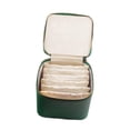 thumbnail image 1 of Joyero de viaje para mujer jinwen caja de almacenamiento de joyas verde 12,5 cm x 9 cm, 1 of 8