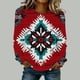 thumbnail image 1 of TaTaai Women Fashion Retro Western Graphic Print Round Neck Regular Shoulder Long Sleeve Sweatshirt Casual Loose Soft Top for Daily Streetwear Office Spring Winter Gift, 1 of 4