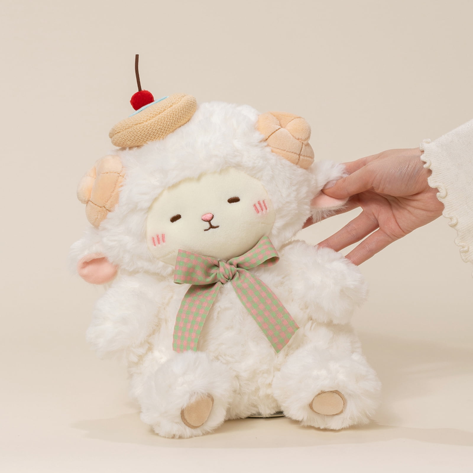 Cute 9.8in Lamb Plush, Soft Sheep Stuffed Animal Birthday Gifts, Easter Decorations for Home and Valentines Day Gifts for Room Decor, A